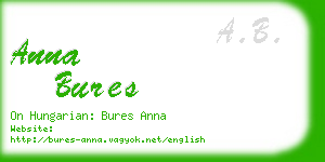 anna bures business card